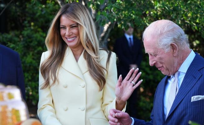 Чарлз III разсмя Мелания Тръмп пред кошера на Белия дом