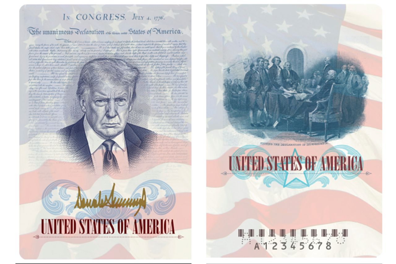 Какво знаем за паспорта с лика на Тръмп