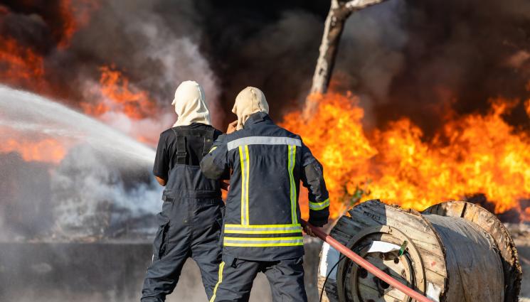 пожар път - ПЛАМНАЛ КАТО ФАКЛА: Влекач с ремарке се запали в движение край Пловдив
