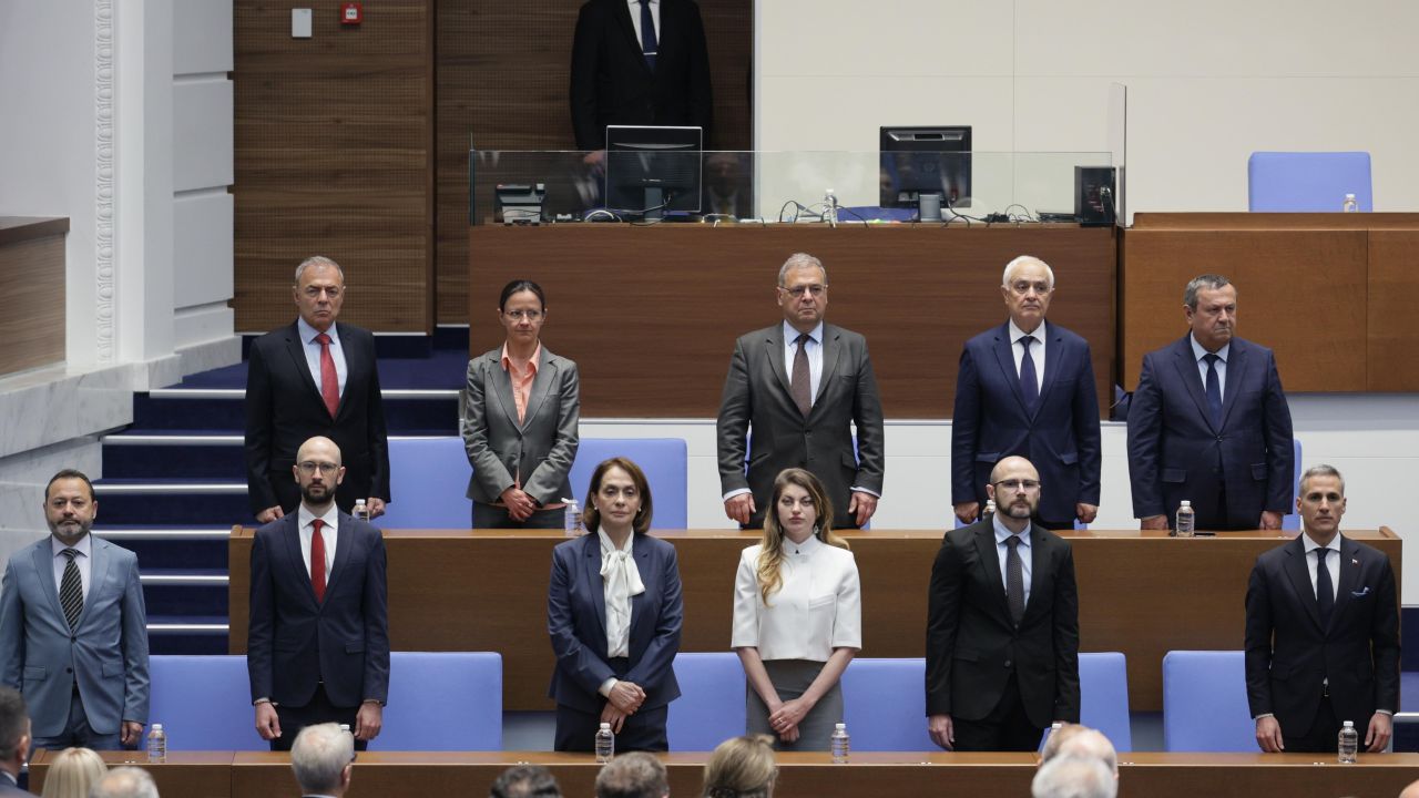 Служебните министри по време на тържественото заседание на 52-рото Народно събрание