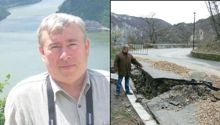 Пламен Иванов - Проф. Пламен Иванов от Института по геология към БАН: Пукнатини в шосето са първи сигнал за свлачище