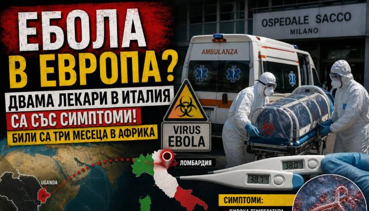 ебола - ЕБОЛА В ЕВРОПА? Двама лекари в Италия са със симптоми!