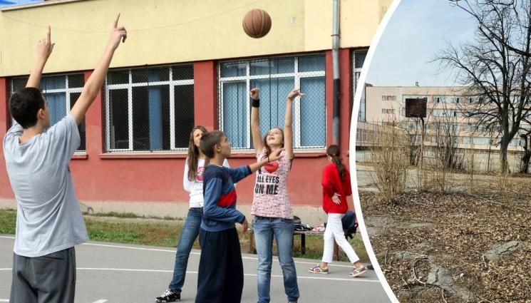 r - Вандали блокират школския двор