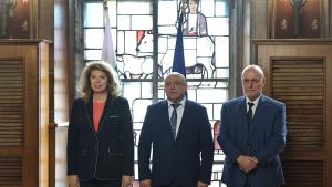 Николай Неновски гуверньорът на БНБ Димитър Радев и президентът на
