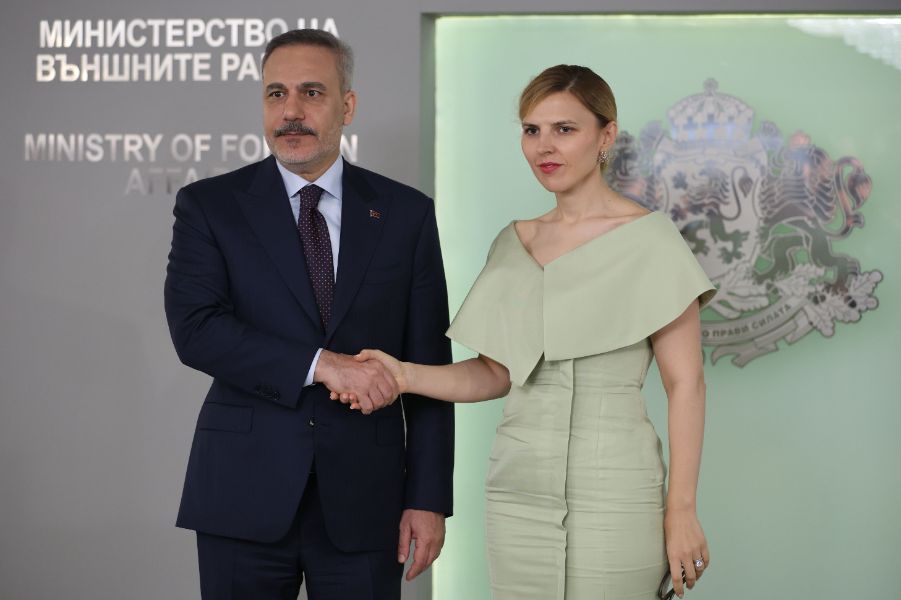 <p>Визията на Велислава Петрова на срещата с Хакан Фидан.</p>