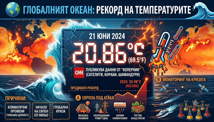 qw - БЕЗПОЩАДНА ЖЕГА: Температурата на световния океан счупи рекорда за юни!