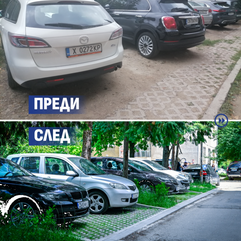 Продължава облагородяването на междублокови пространства в София 5 991 ratio parking oblagorodiavane