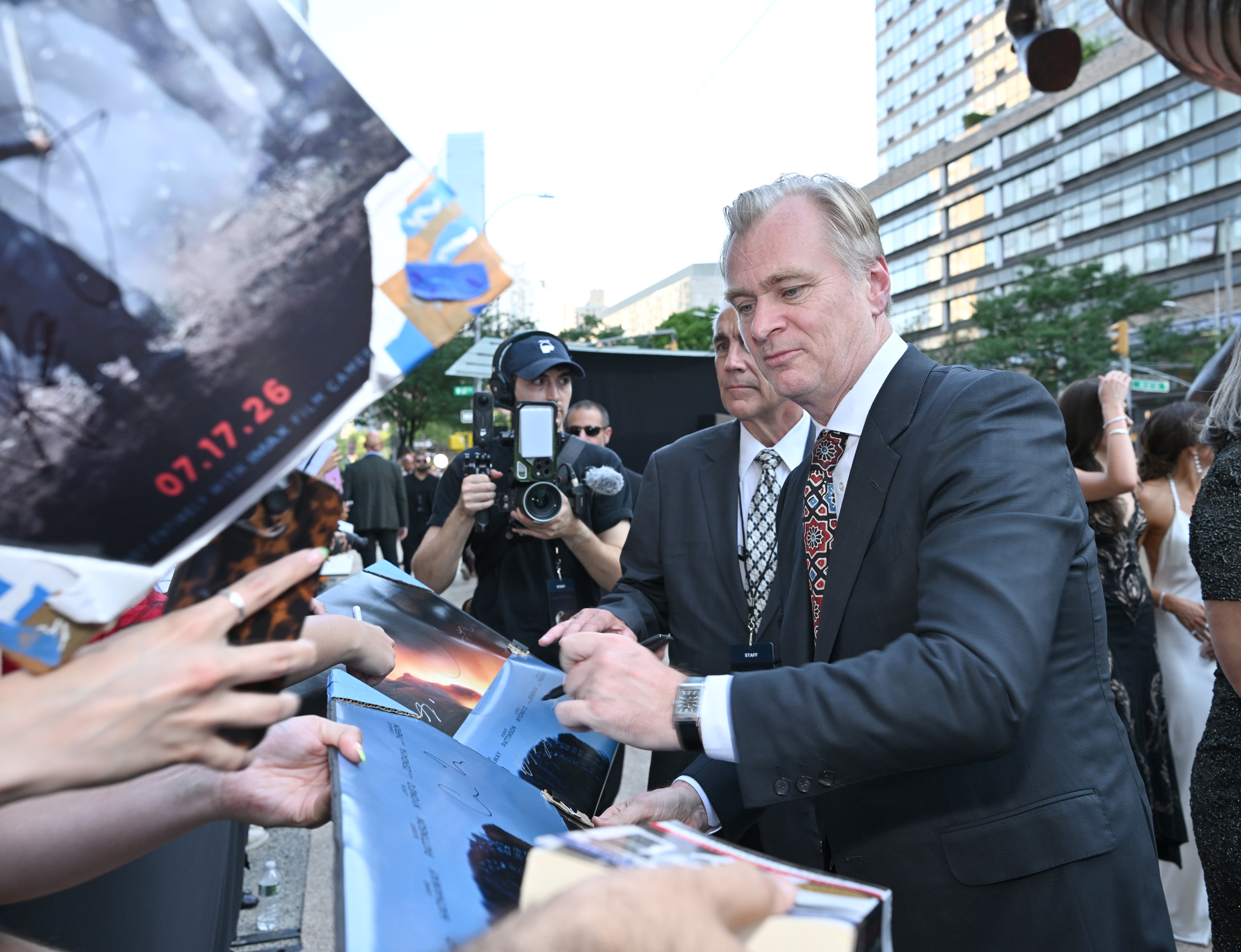 Кристофър Нолан на премиерата на „Одисея“