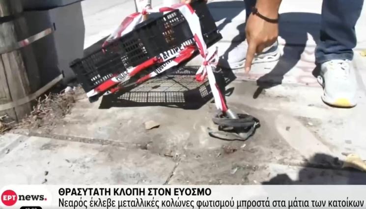 ц - ПАК СЕ ПРОЧУХМЕ: Българин хвърли око на електрически стълбове в Солун и ги отряза