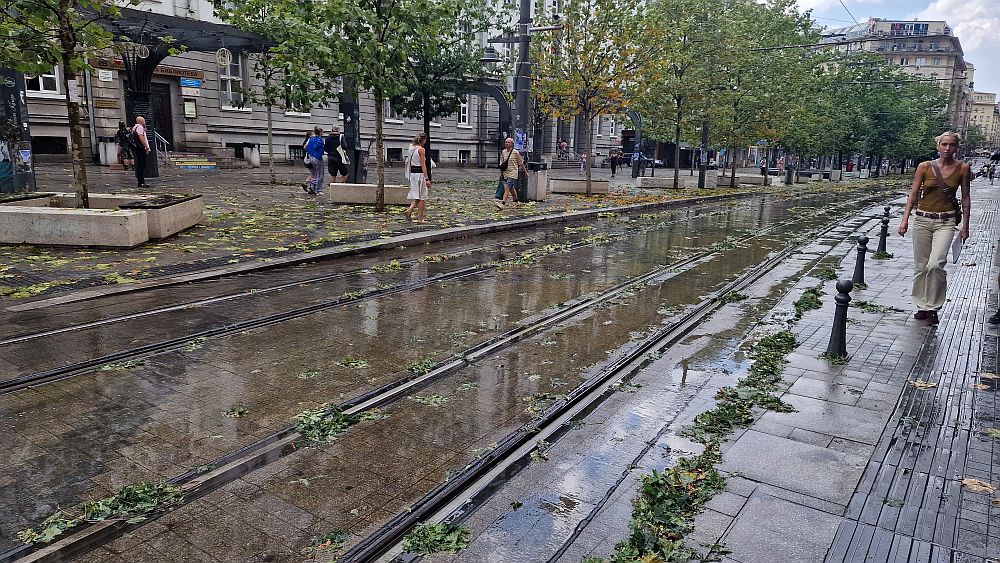 Мощна буря с градушка удари София