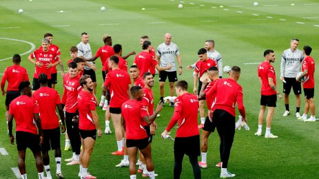 Официална тренировка на ЦСКА преди реванша с ОФИ Крит в