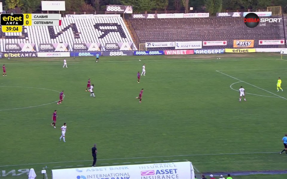 Славия - Септември 0:0 /първо полувреме/