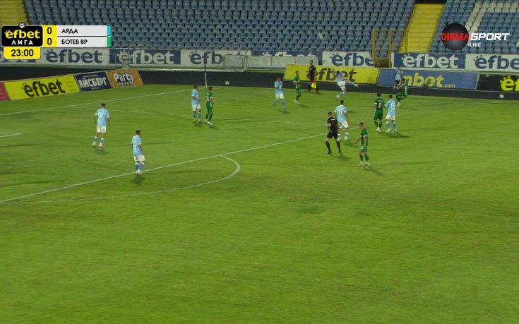 Арда - Ботев Враца 0:0 /първо полувреме/