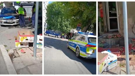 ИЗНЕВИДЕЛИЦА: Кола се вряза в магазин във Варна, има ранена жена