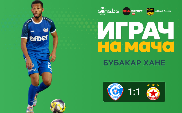 Ето кой е Играч на мача след Спартак Варна - ЦСКА