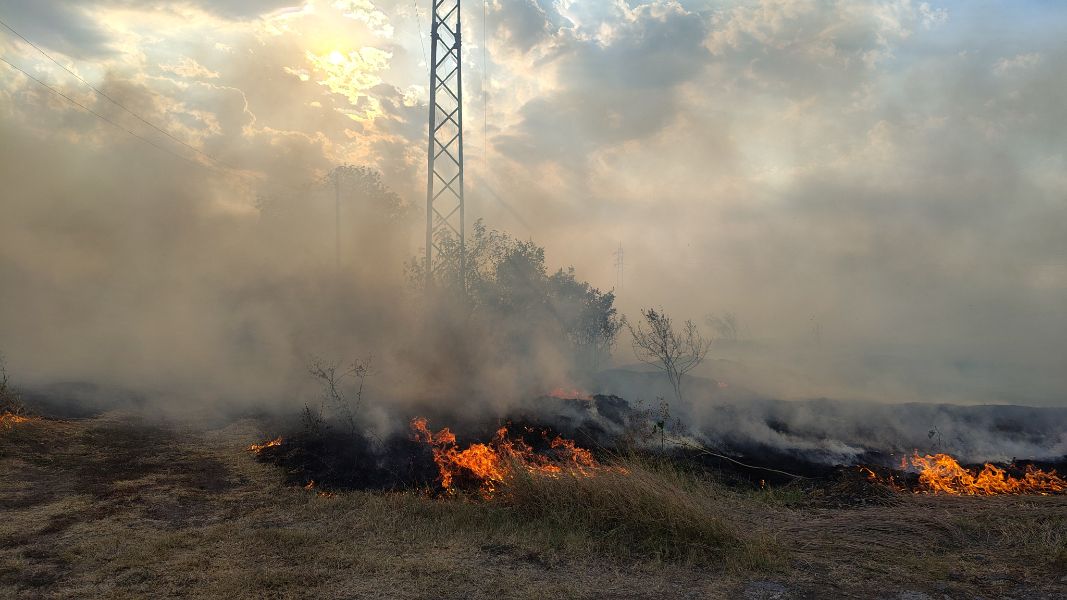 <p>Пожари пламнаха на няколко места в страната.</p>