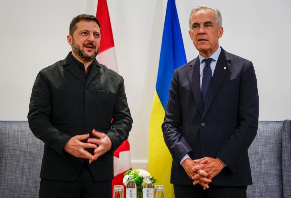 Украинският президент Володимир Зеленски и канадският премиер Марк Карни