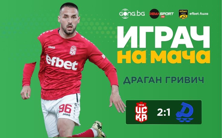 Драган Гривич над всички на ЦСКА 1948 - Дунав
