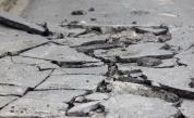Път пропадна във Варна след поредна авария на магистрален водопровод
