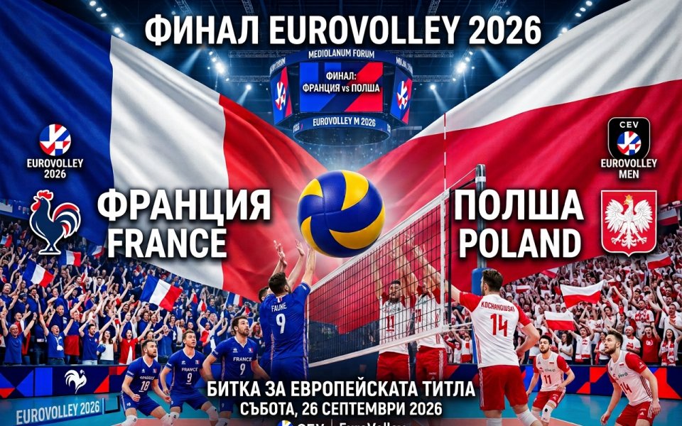 Франция и Полша излизат за златото на EuroVolley 2026