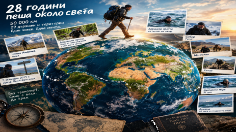 пеша около света