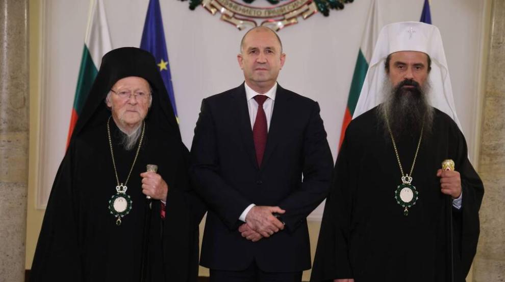 Румен Радев пред патриарх Вартоломей: Вярата съхранява ценностите и обединява обществото