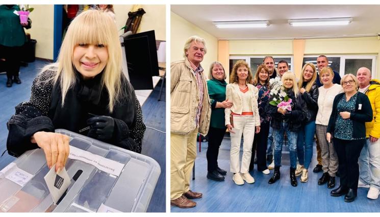 а - Лили Иванова гласува за президент!