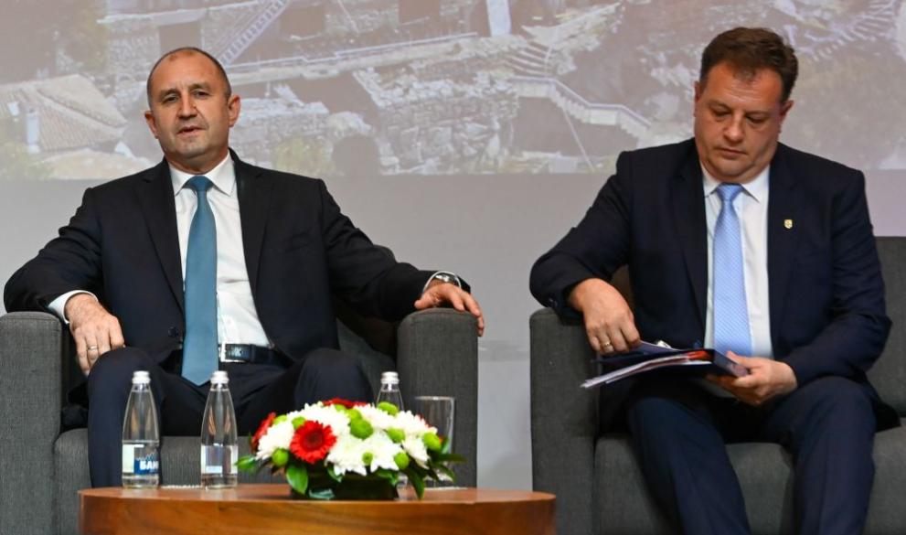 Румен Радев и Даниел Панов през 2023 г. 