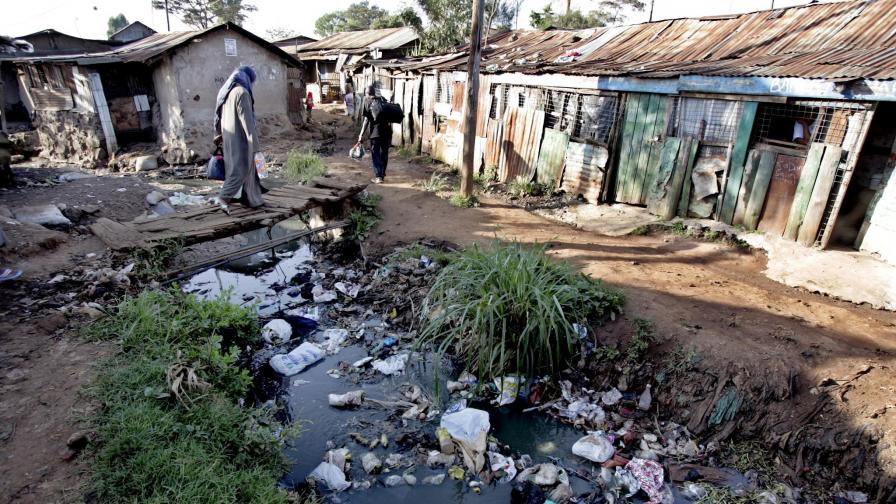 Изглед от бедните квартали на Кения.