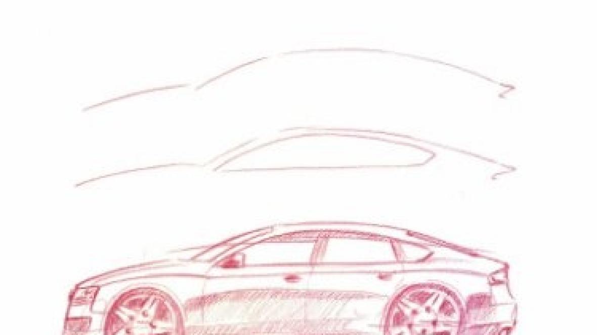 Скица на новото Ауди А5 Sportback