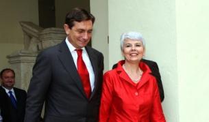 Словенският министър-председател Борут Пахорс и хърватския премиер Ядранка Косор