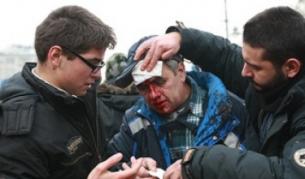 Един от пострадалите при сблъсъците миналата година