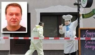 Снимката на убиеца и местопрестъплението, публикувани в австрийския в. "Кронен цайтунг"