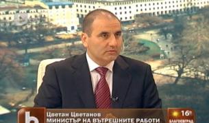 Вицепремиерът и министър на вътрешните работи Цветан Цветанов в сутрешното студио на Би Ти Ви