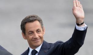 Никола Саркози по време на днешния парад за националния празник на Франция