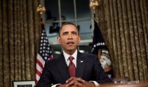 Обама по време на речта си, с която обяви изтеглянето на САЩ от Ирак