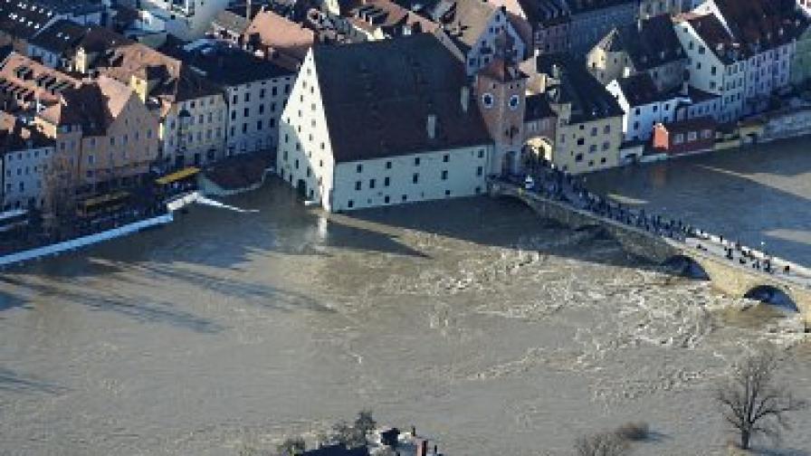 Топенето на снега в Германия покачва нивото на Дунав