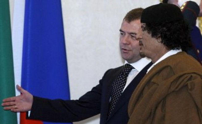 Медведев забрани на Кадафи да стъпва в Русия