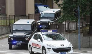 Полицейският кортеж, с който беше превозен Хаджич