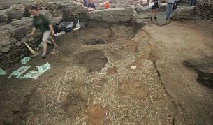 Откриха запазена мозайка в дом на знатен гражданин на Сердика