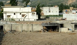 Сградата в Аботабад, където беше убит Осама. При атаката й САЩ загубиха хеликоптера си