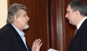 Стефан Данаилов и Ивайло Калфин като министри в правителството на тройната коалицияснимка от 2008 г.)