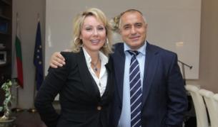 Бойко Борисов и Лепа Брена в кабинета на министър-председателя в министерския съвет