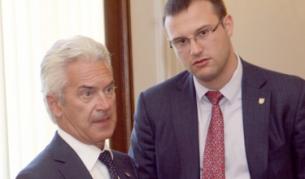 Волен Сидеров и Димитър Стоянов, негов доведен син