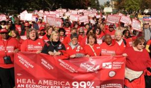 Демонстрация на движението "Окупирай Уолстрийт" във Вашингтон