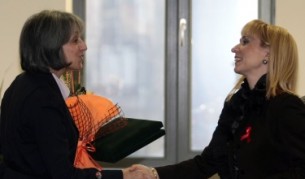 Маргарита Попова и Диана Ковачева на заседанието на Висшия съдебен съвет