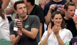 Бен Афлек и Дженифър Гарнър на спортно събитие