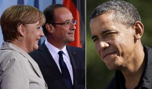 Меркел, Оланд и Обама