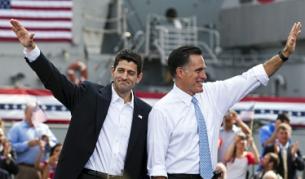 Пол Райън (вляво) и Мит Ромни