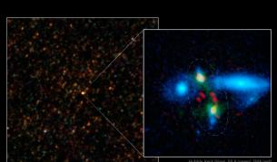 Астрономи изловиха прегръдката на две галактики